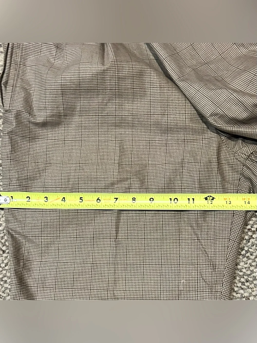 Savane Deep Dye Pleat Front Dress Pants Slacks 38x32 Houndstooth Pattern